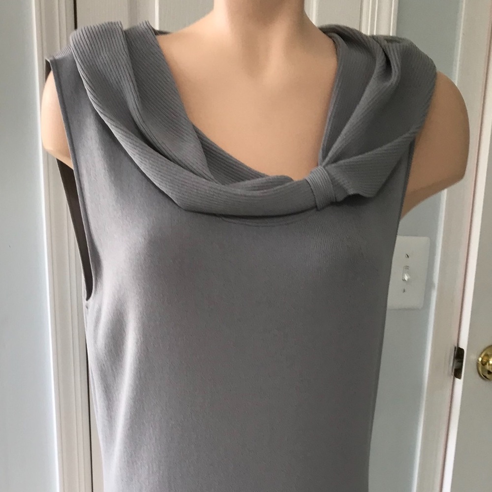 JONES NEW YORK GRAY MEDIUM LENGTH DRESS SIZE M